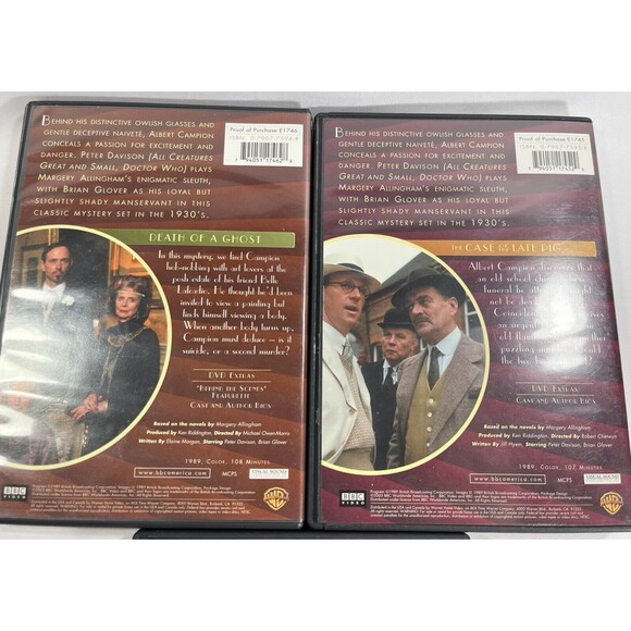 BBC Video Campion DVD Lot of 3 Death of a Ghost, The Case of the Late Pig Tested - Picture 6 of 15